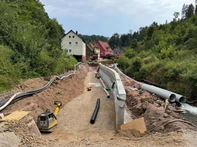 Projekt Bachmauer Talstraße und Durchgängigkeit Forbach in Christophstal