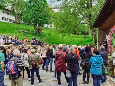 Bürgerspaziergang mit Bürgermeister Michael Ruf und Bauamtsleiter Daniel Armbruster im Rahmen der Gartenschau 2025 